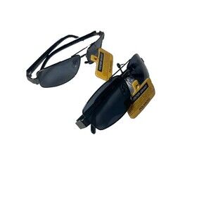 Foster Grant Rectangle Sunglasses Black Fashion Polarized 2 pack Bundle New